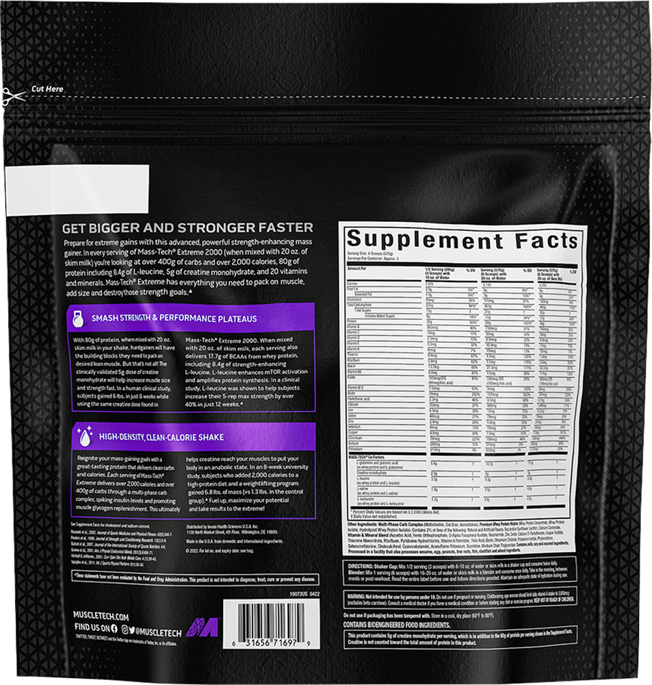 MuscleTech Performance Series Mass Tech Extreme 2000 Vanille (2720 g)