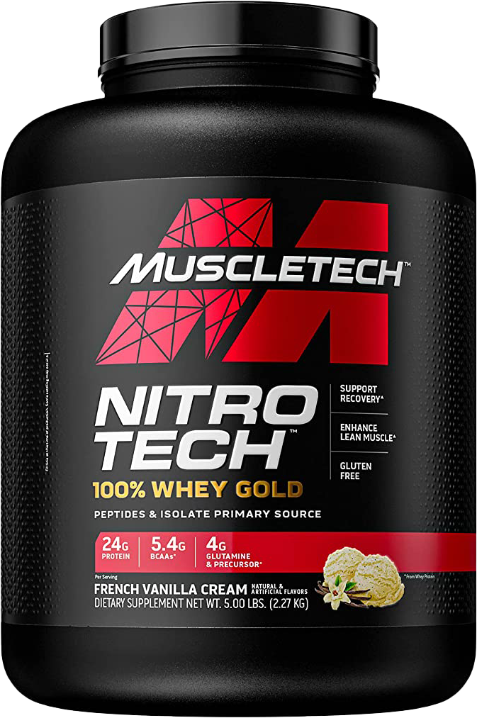MuscleTech Nitro Tech 100% Whey Gold French Vanilla Flavour (2270 g)