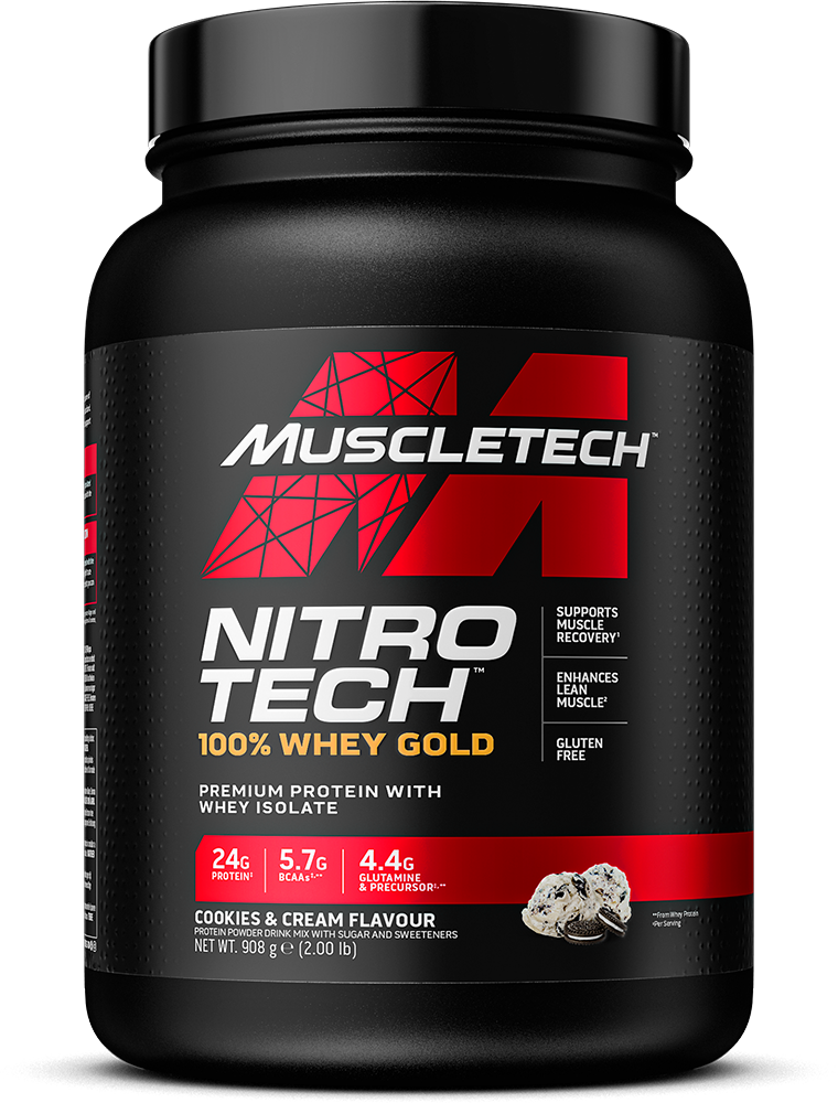 MuscleTech Nitro Tech 100% Whey Gold Cookies and Cream (908 g)