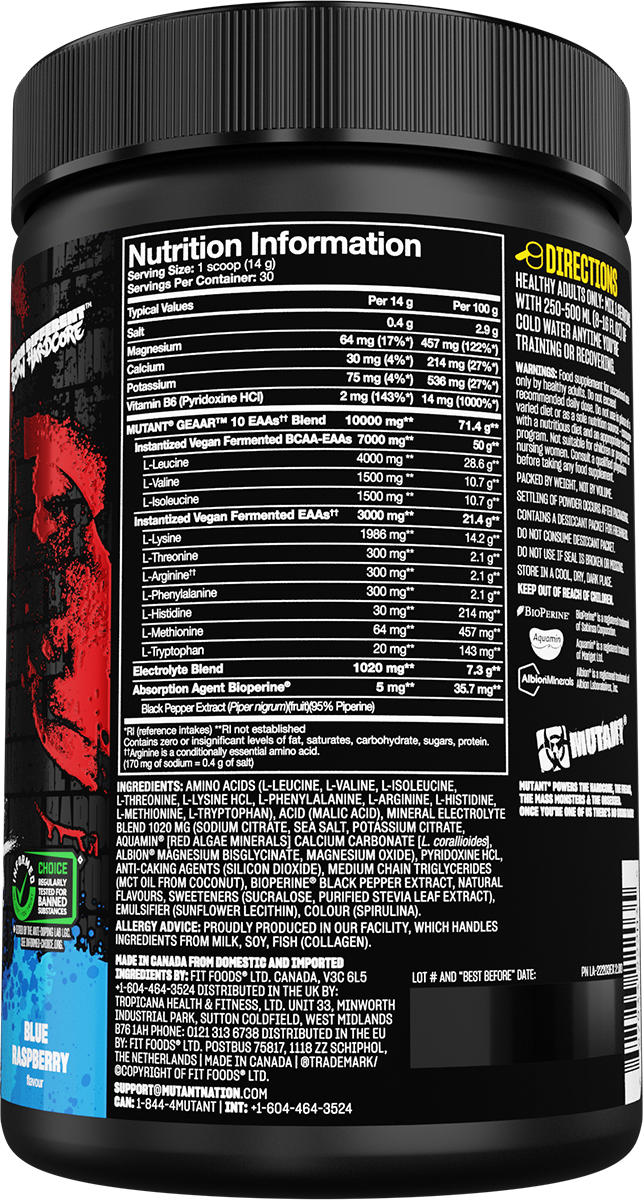 Mutant GEAAR Framboise bleue (378 g)