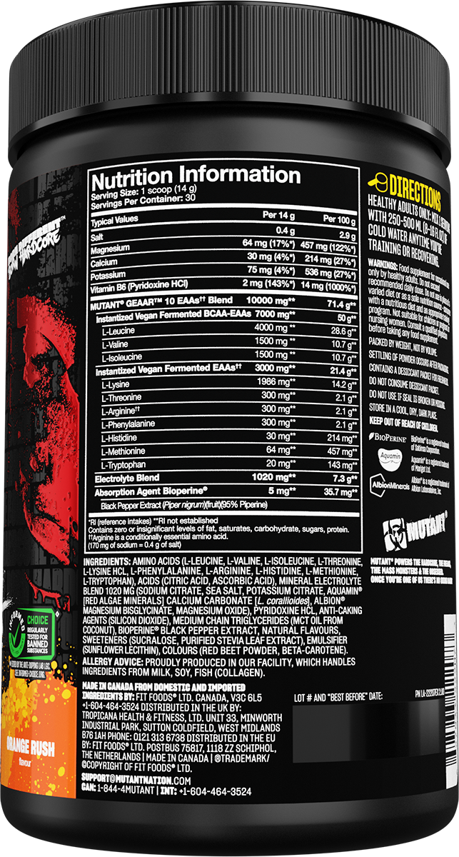 Mutant GEAAR Orange Rush (378 g)