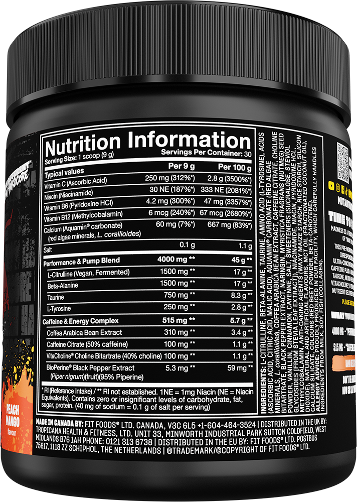 Mutant Madness Pêche Mangue (225 g)
