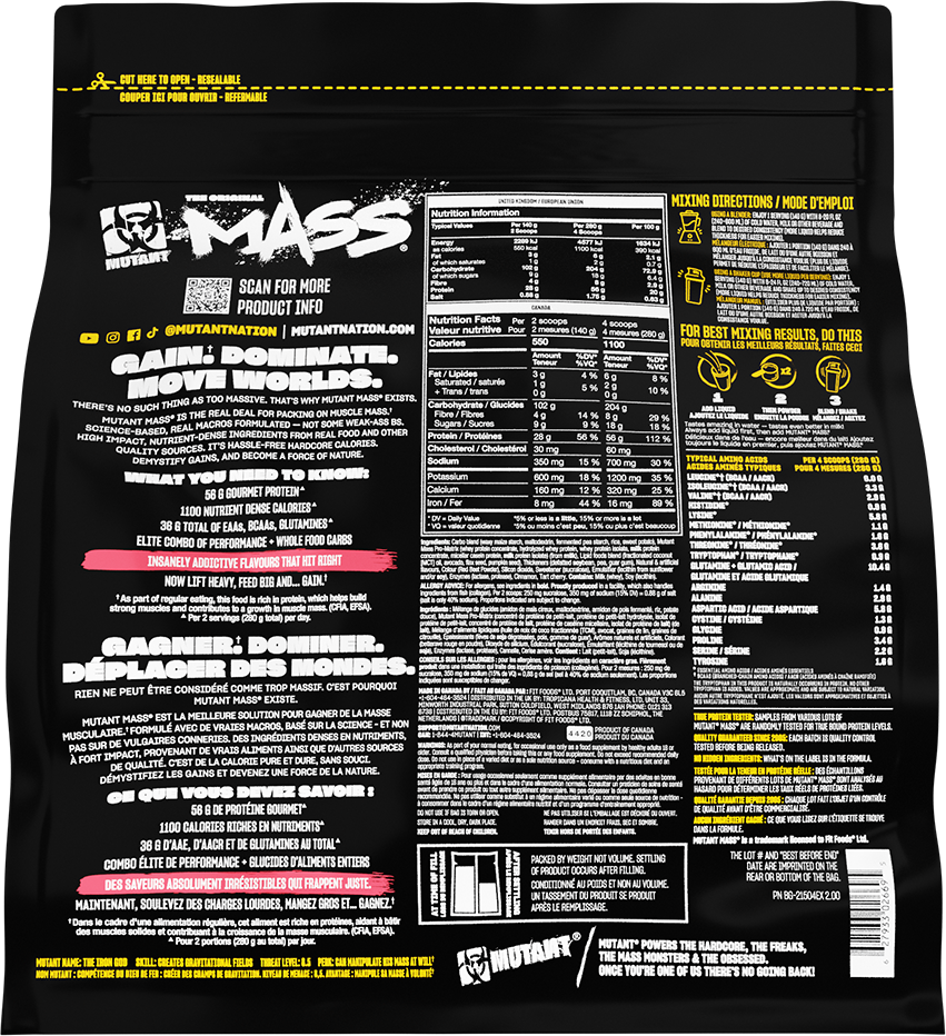 Mutant Mass Fraise Banane (2270 g)