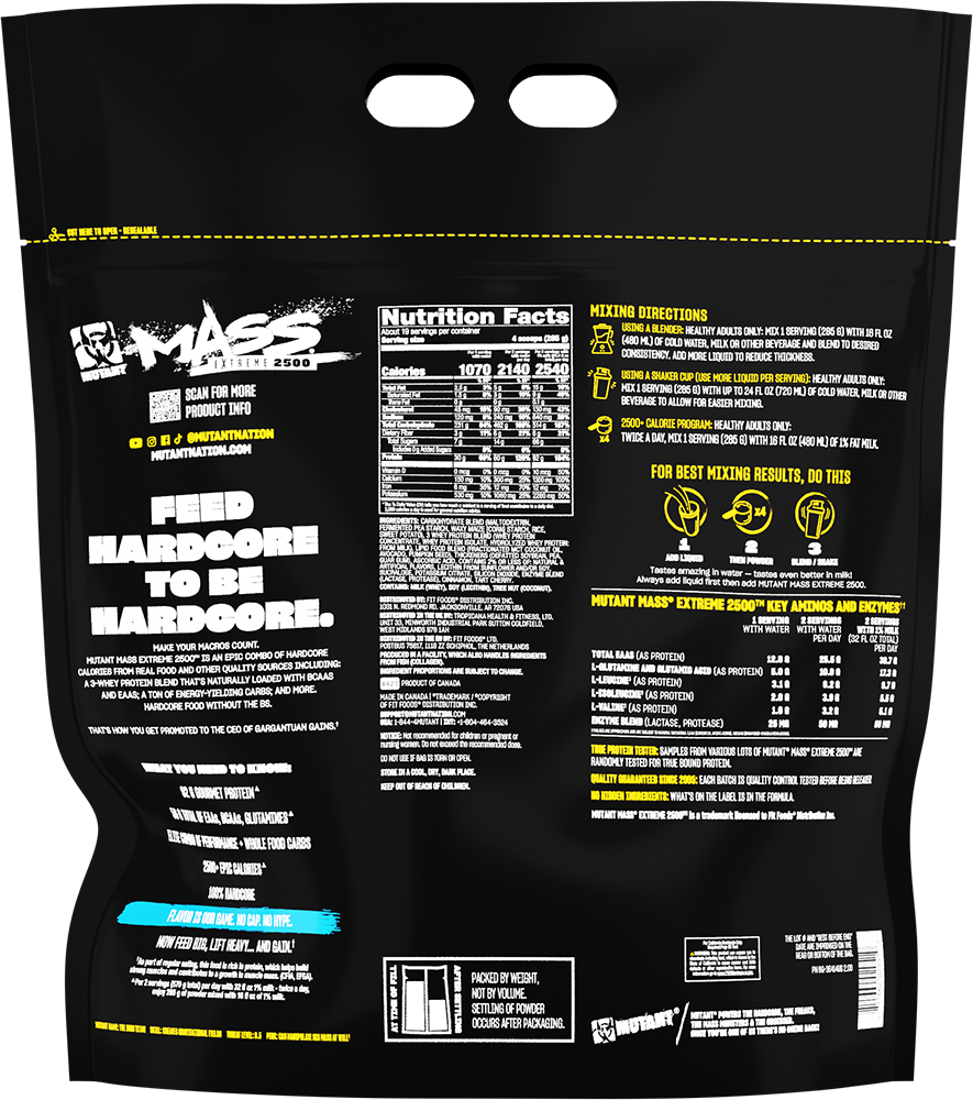 Mutant Mass Extreme 2500 Crème glacée à la vanille (5450 g)