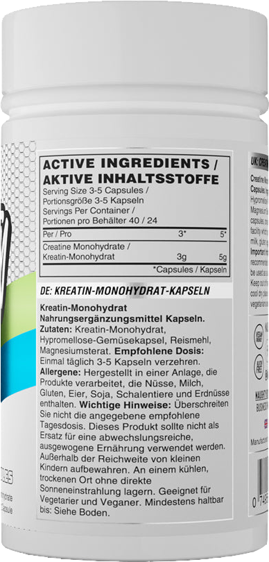 Naughty Boy Creatine Capsules (120 gélules)