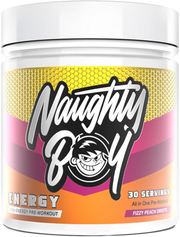 Naughty Boy Energy Pre-Workout Fizzy Peach Sweets (390 g)