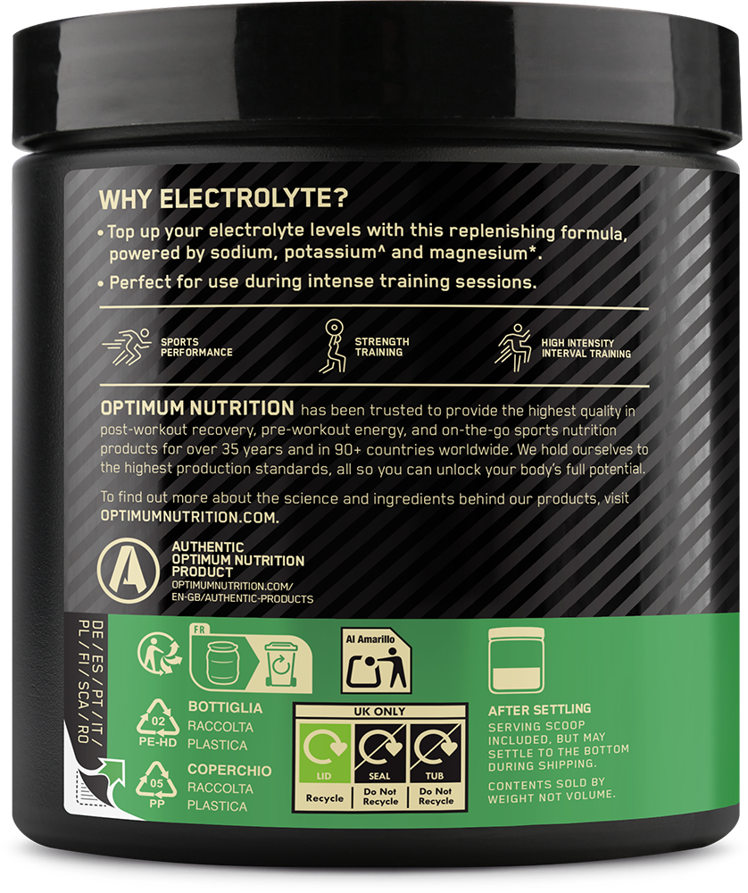 Optimum Nutrition Electrolyte Powder Citron (264 g)