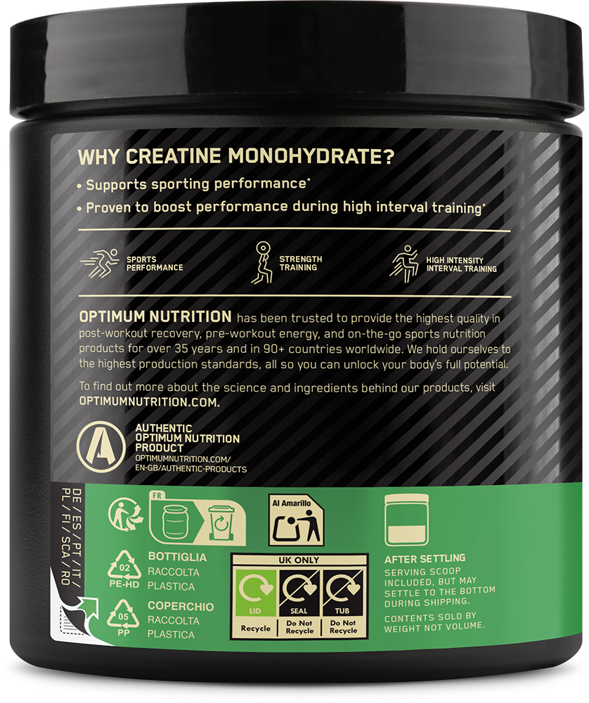 Optimum Nutrition Micronised Creatine Powder Framboise bleue (247,5 g)