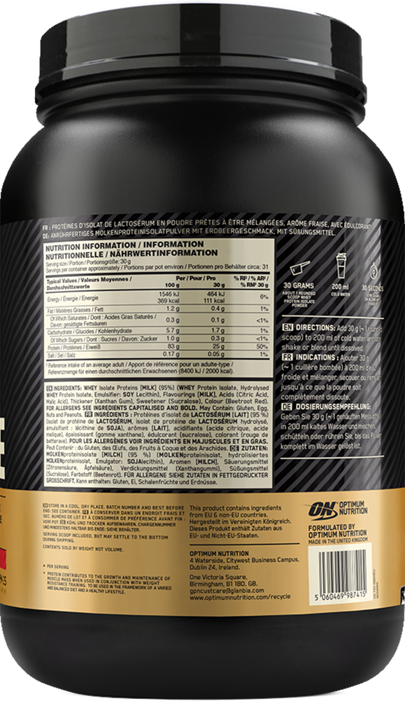 Optimum Nutrition Gold Standard 100% Isolate