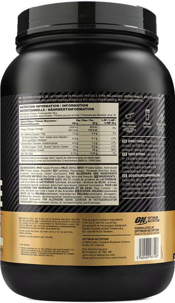 Optimum Nutrition Gold Standard 100% Isolate