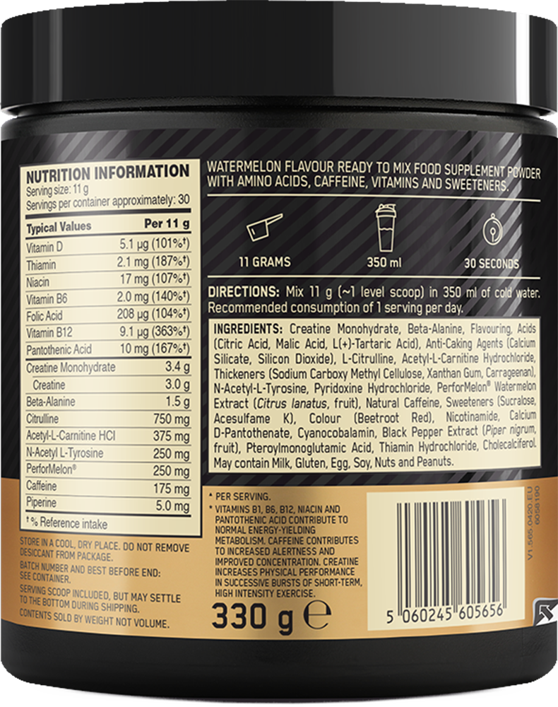 Gold Standard Pre-Workout Pastèque (330 g)
