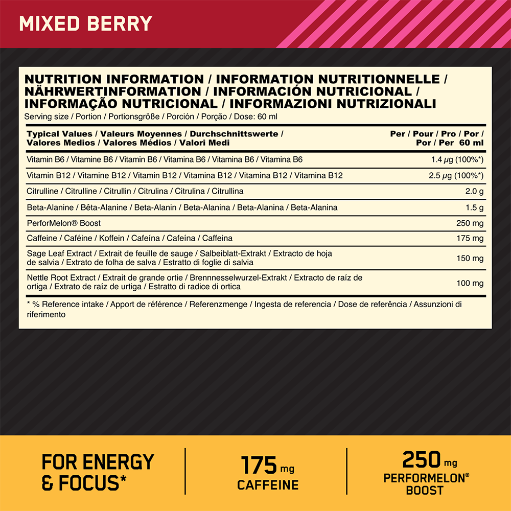Optimum Nutrition Gold Standard Pre-workout Shot