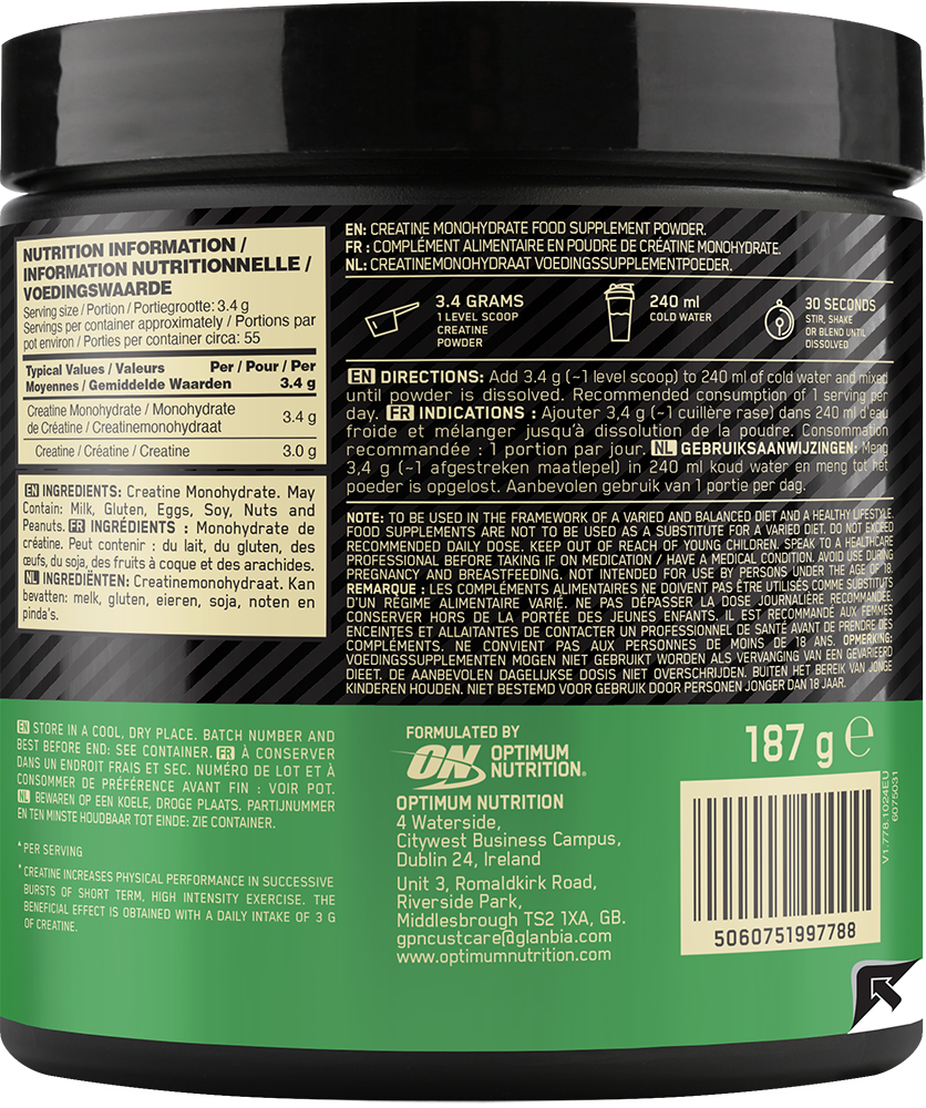 Optimum Nutrition Creatine Powder (187 g)