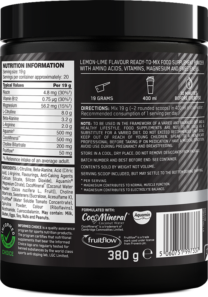 Optimum Nutrition Platinum Pump Pre-workout Citron Citron vert (380 g)