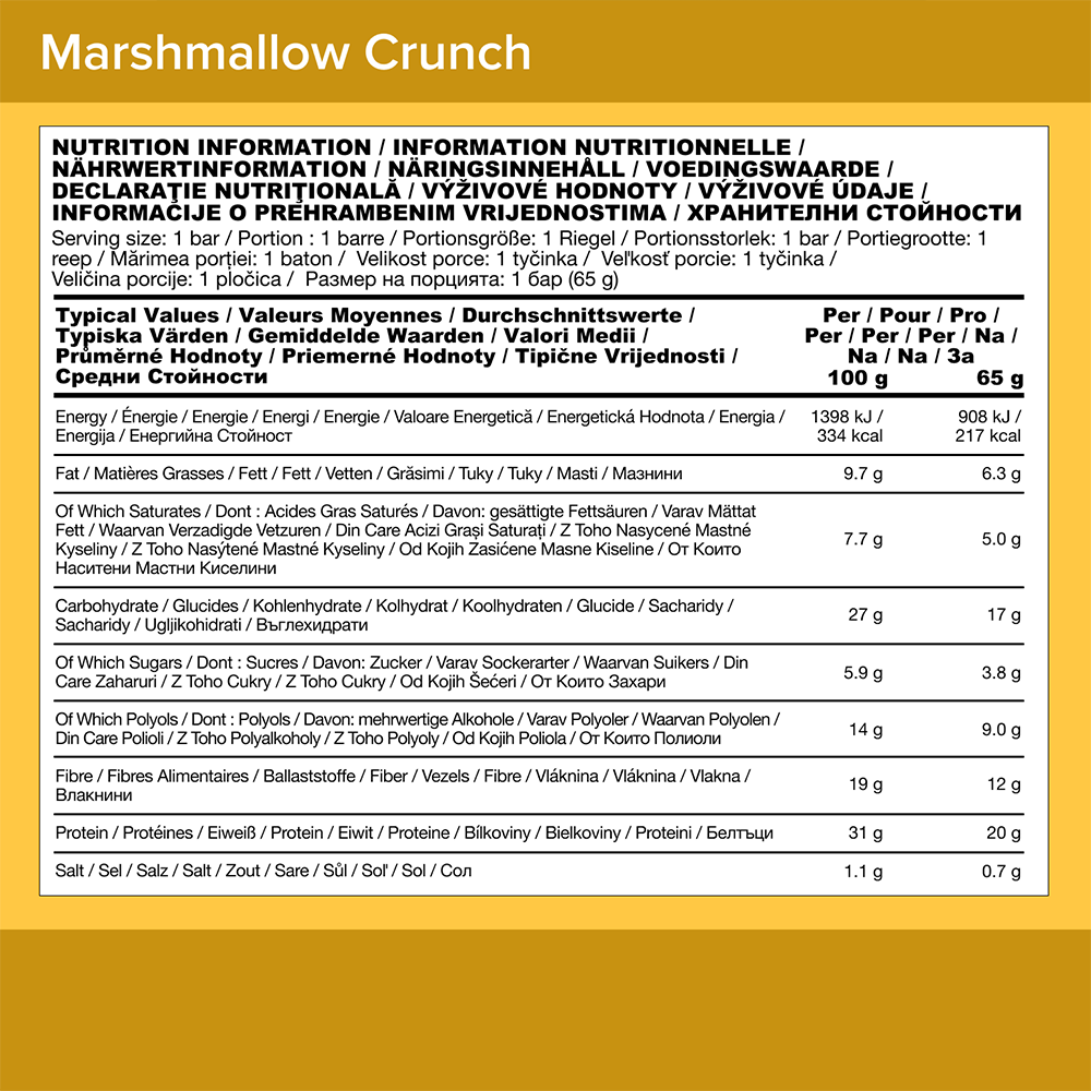 Optimum Nutrition Protein Bar Marshmallow Crunch (10 x 65 g)