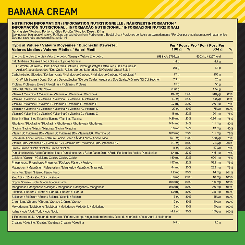 Optimum Nutrition Serious Mass Banane (2724 g)