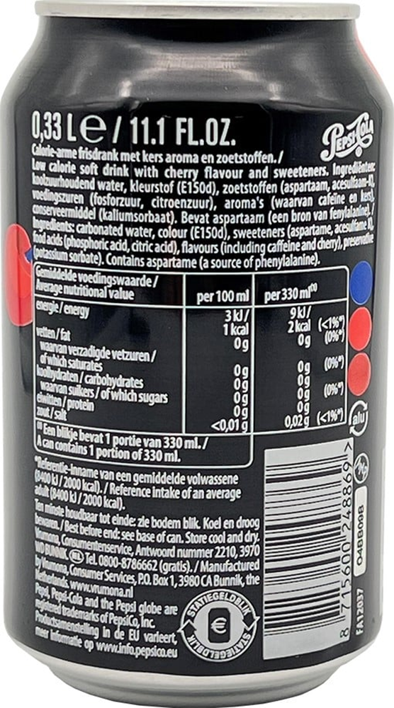 Pepsi Max Cerise (24 x 330 ml)