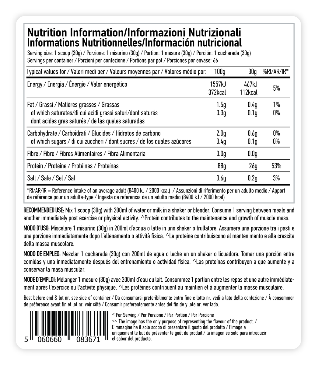 PER4M Isolate Zero Chocolat blanc (900 g)