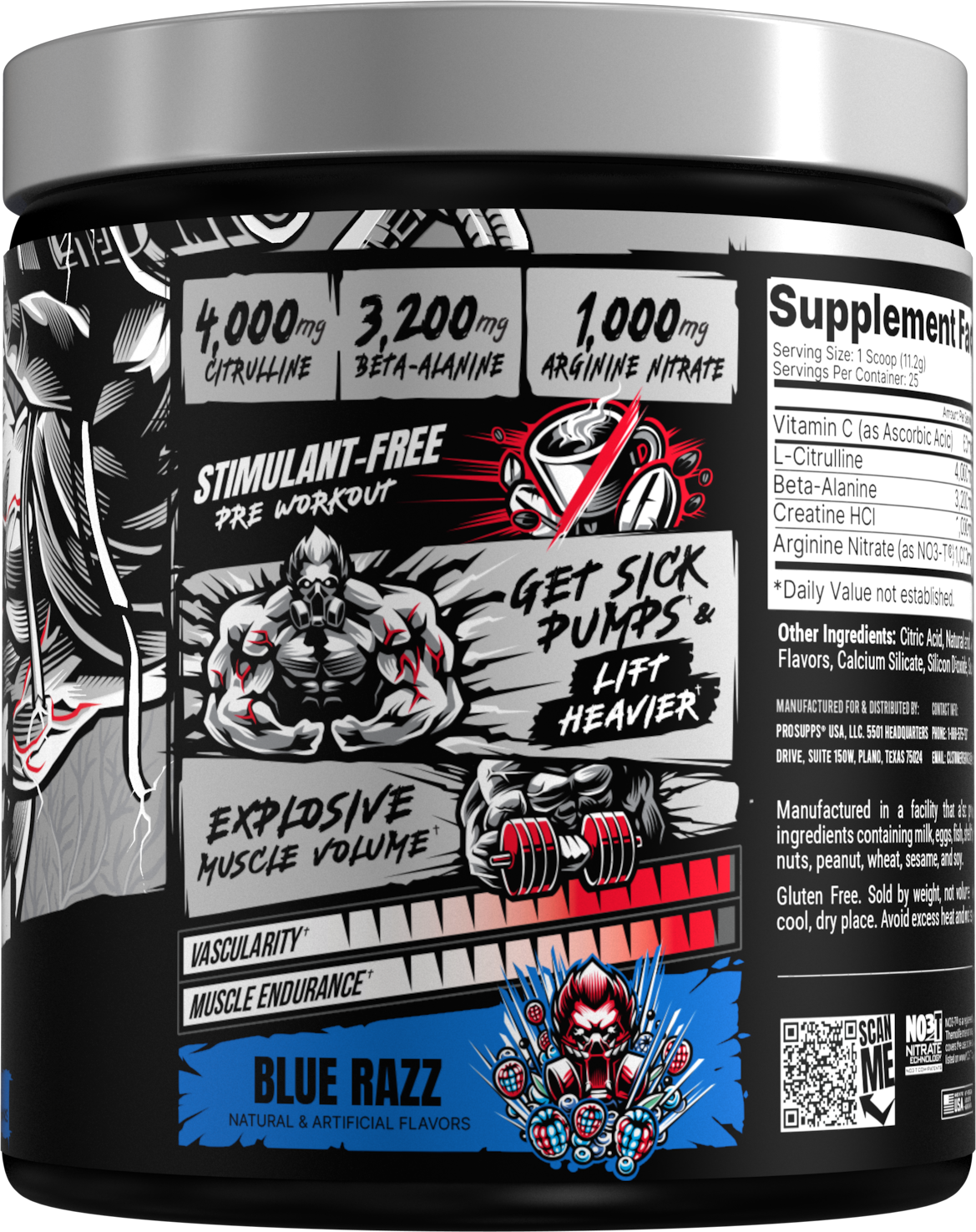 ProSupps HYDE Max Pump Blue Razz (280 g)