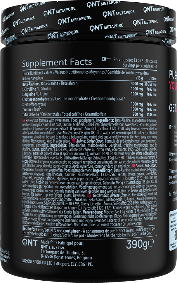 QNT Overdrive Pre-Workout Wild Cherry Lime (390 g)