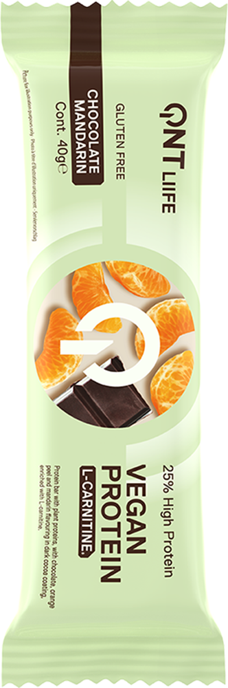 QNT Vegan Protein Bar Chocolat Mandarine (28 x 40 g)