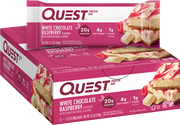 Quest Bar Chocolat blanc Framboise (12 x 60 g)