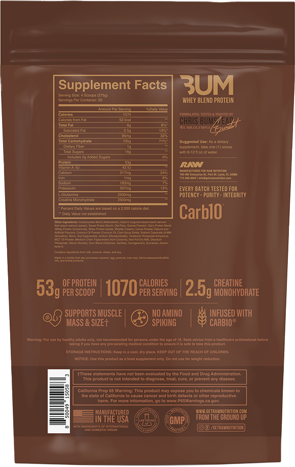 RAW CBUM Mass Gainer