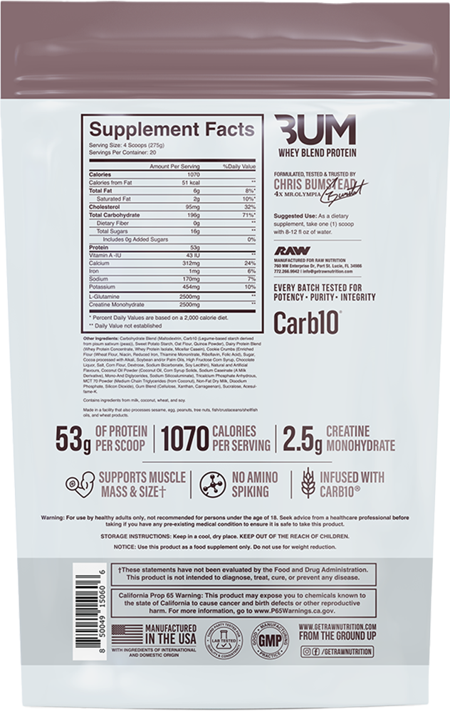 RAW CBUM Mass Gainer