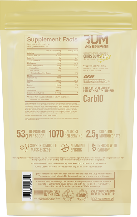 RAW CBUM Mass Gainer