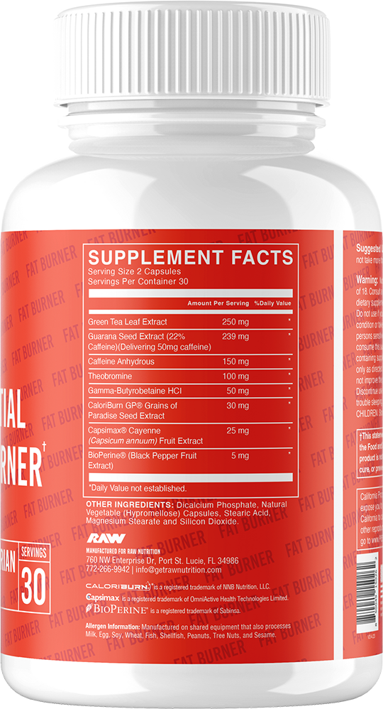 RAW Essential Fat Burner (60 gélules)