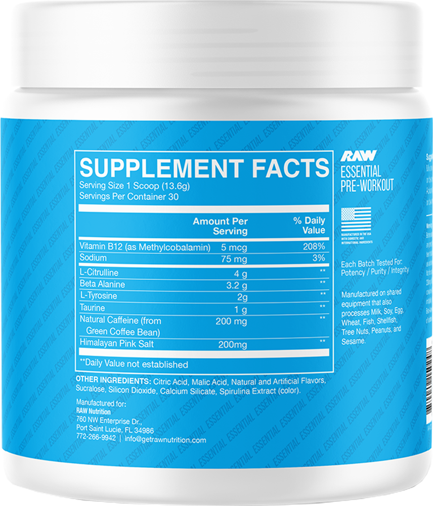 RAW Essential Pre Fruit Burst (405 g)