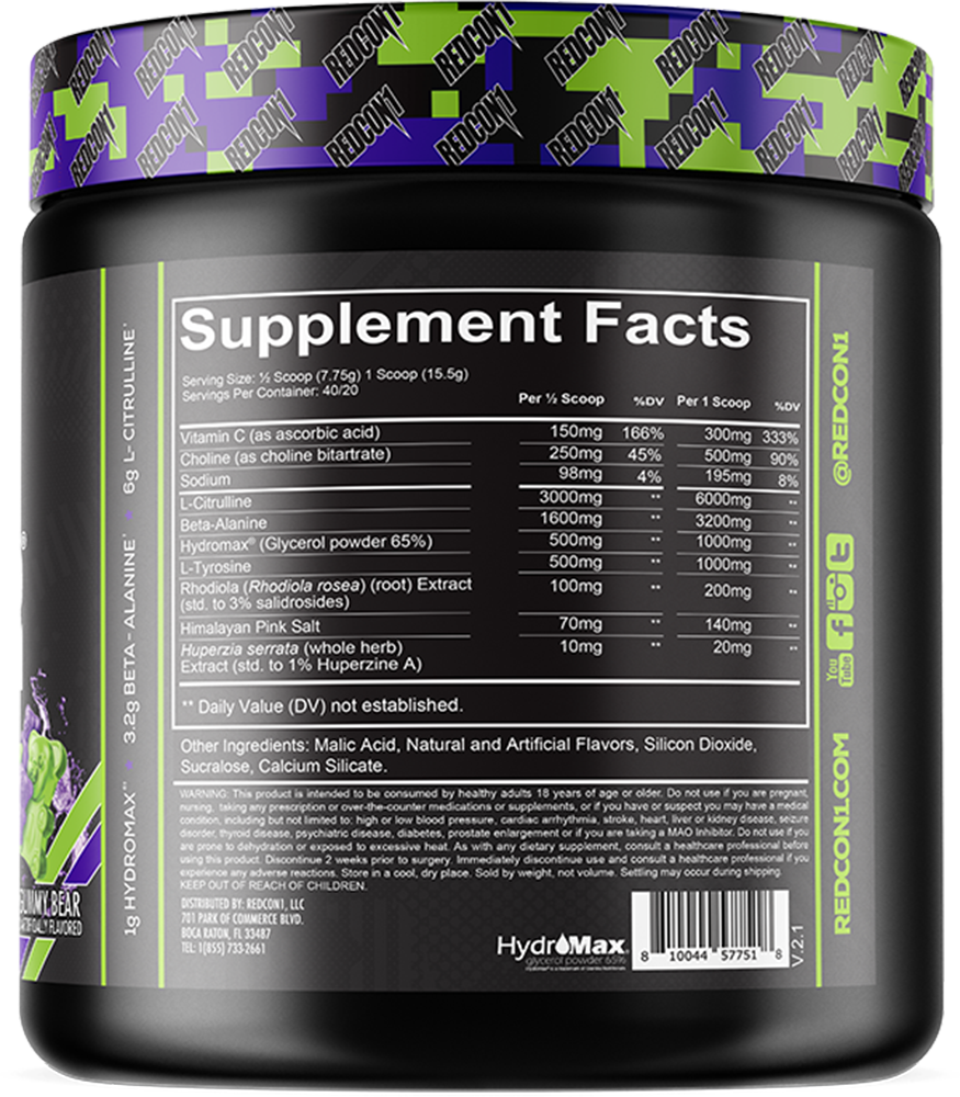 Total War Pump Sour Gummy Bear (20 doses)
