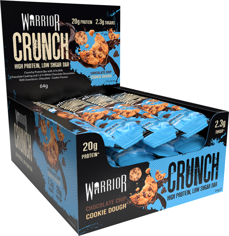 Warrior Crunch Bar Pâte à cookie Pépites de chocolat (12 x 64 g)