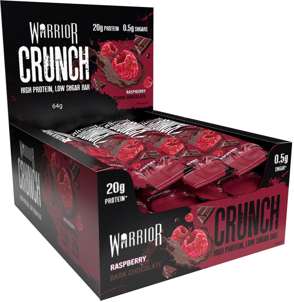Warrior Crunch Bar Raspberry Dark Chocolate (12 x 64 g)