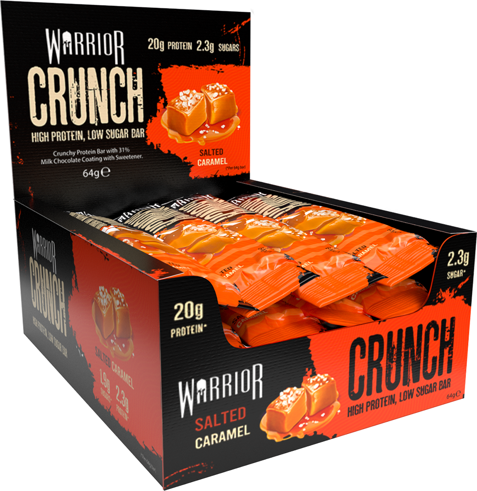 Warrior Crunch Bar Caramel salé (12 x 64 g)
