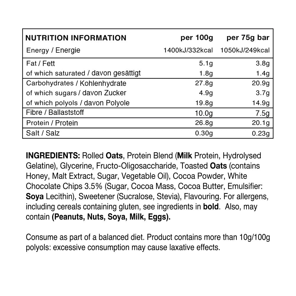 Warrior Raw Protein Flapjack Chocolat Orange (12 x 75 g)