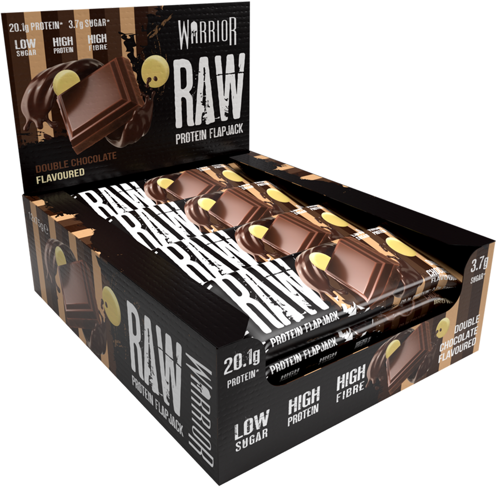 Warrior Raw Protein Flapjack Double Chocolate (12 x 75 g)