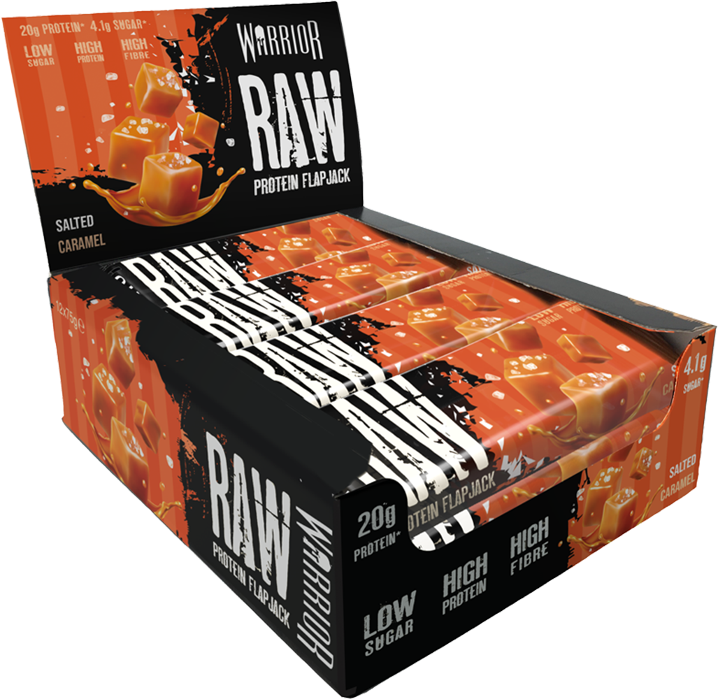 Warrior Raw Protein Flapjack Caramel salé (12 x 75 g)