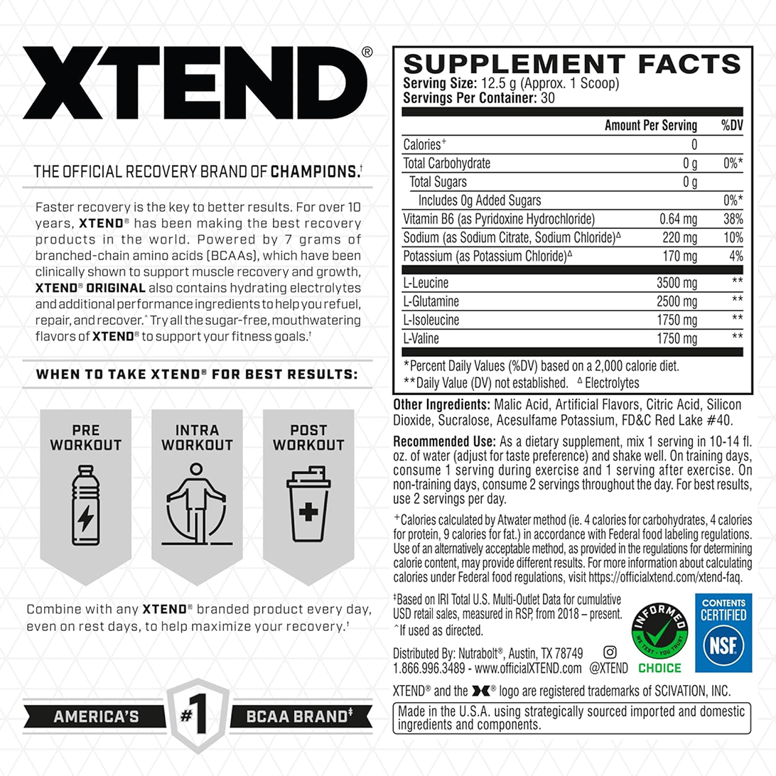 Xtend BCAA Fraise Kiwi (375 g)