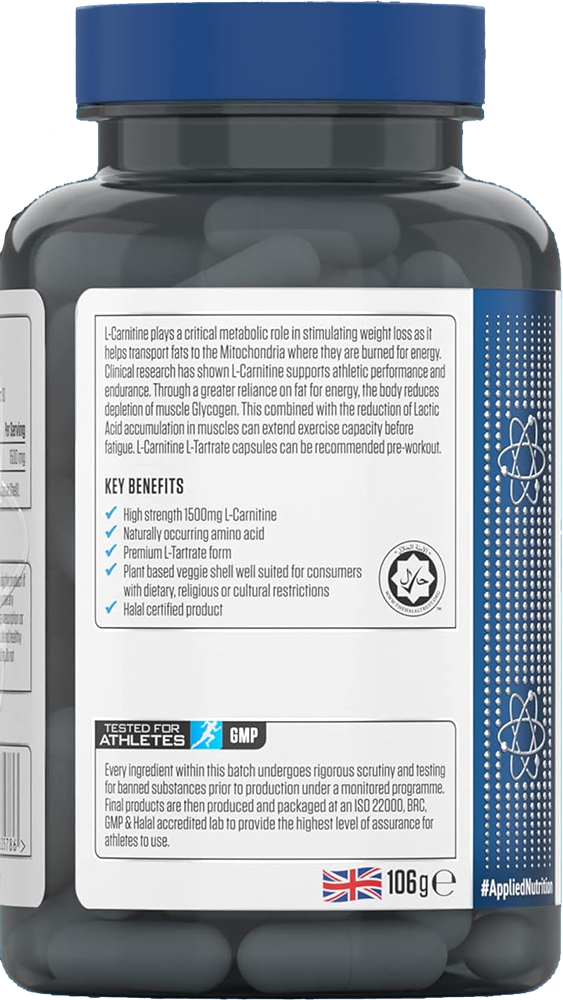 Applied Nutrition L-Carnitine 1500 (120 gélules)
