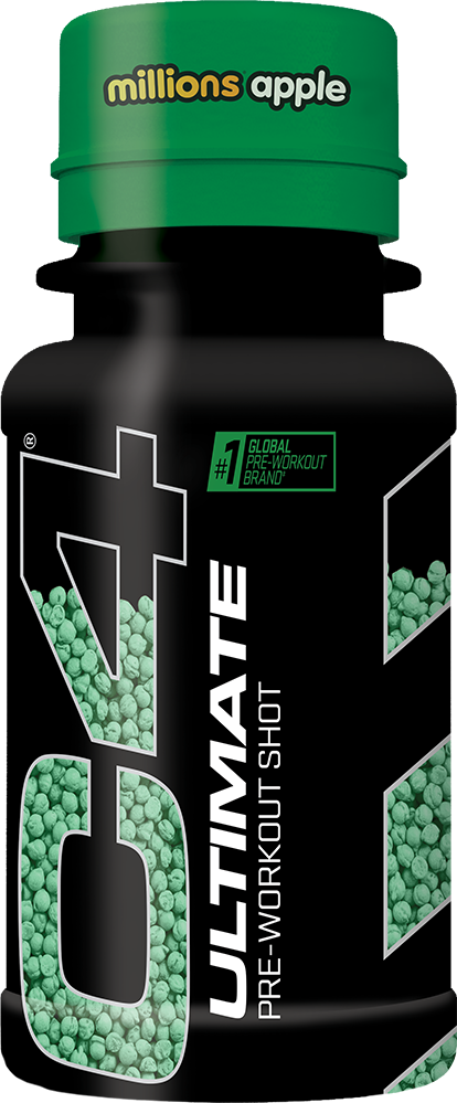 C4 Ultimate Shot Millions Green Apple (12 x 60 ml)