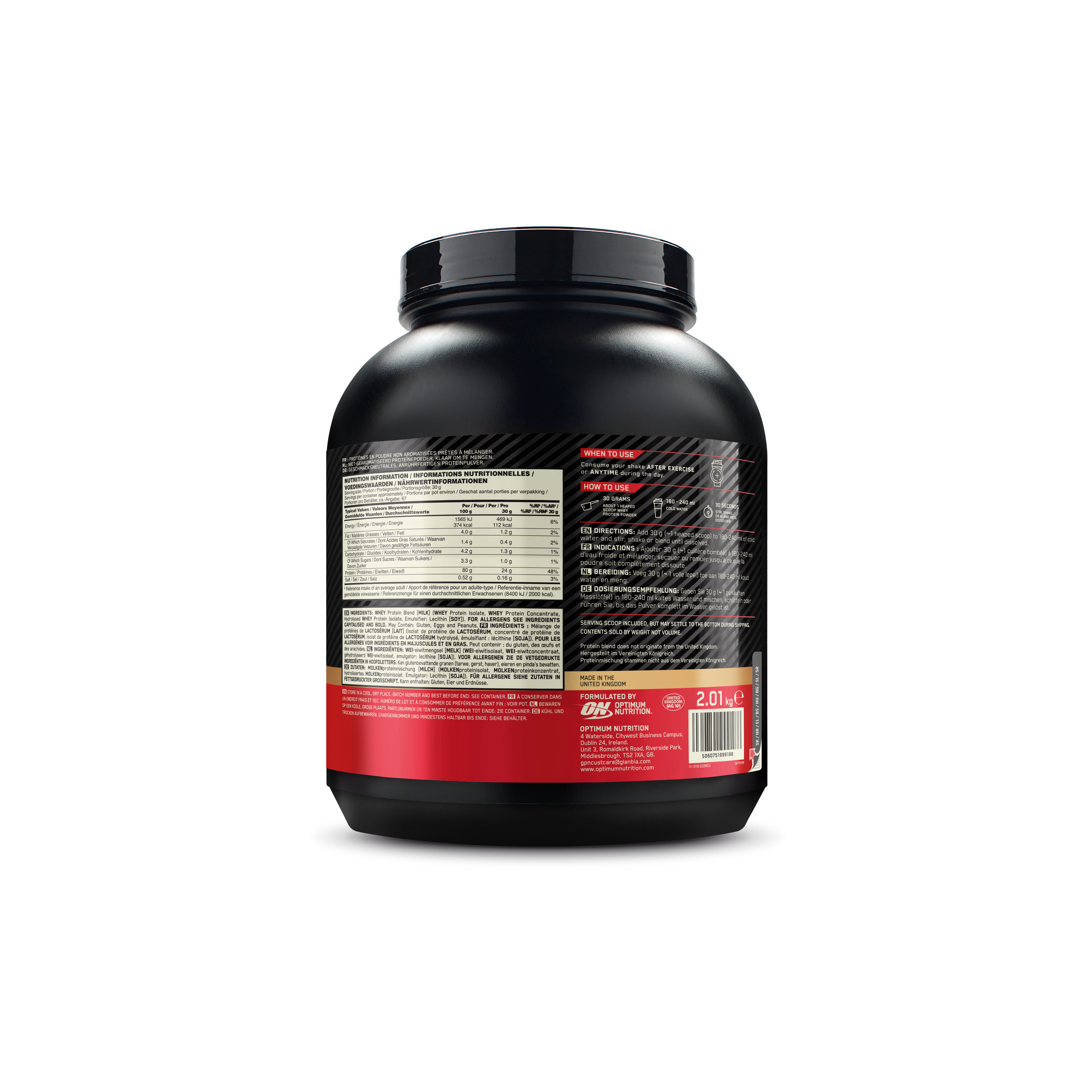 Optimum Nutrition Gold Standard 100% Whey Unflavoured (2000 g)