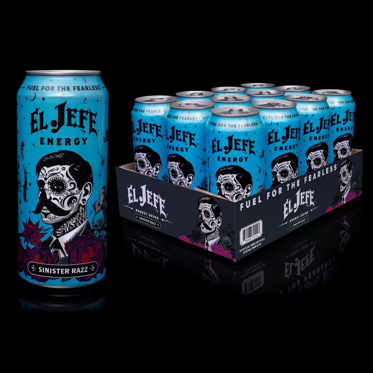 El Jefe Energy Sinister Razz 12 x 473 ml