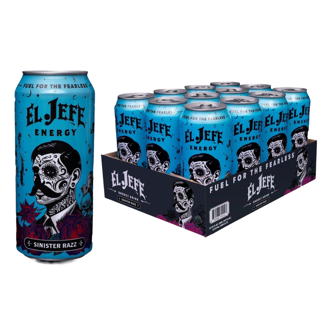 El Jefe Energy Sinister Razz 12 x 473 ml