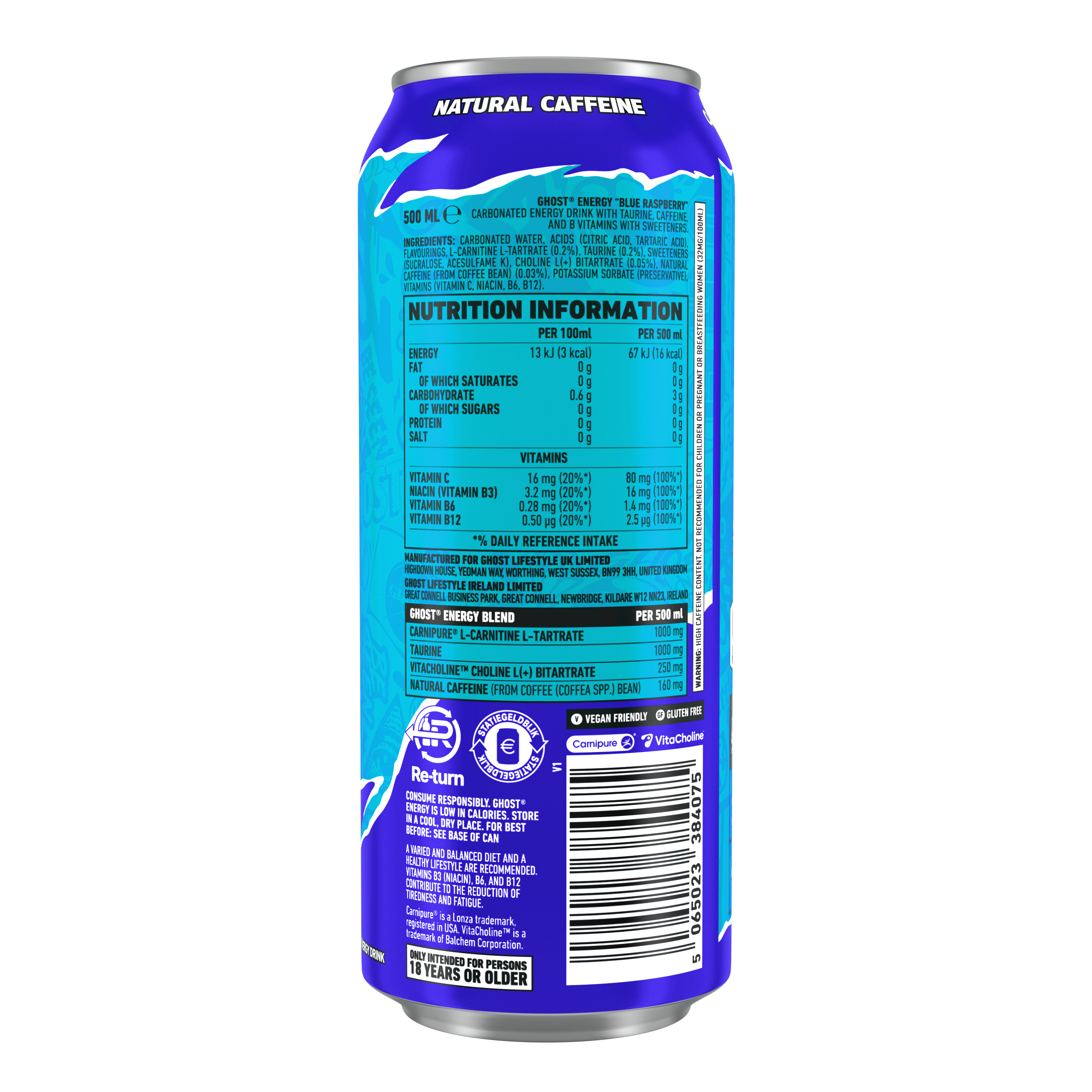 Ghost Energy Blue Raspberry (12 x 500 ml)