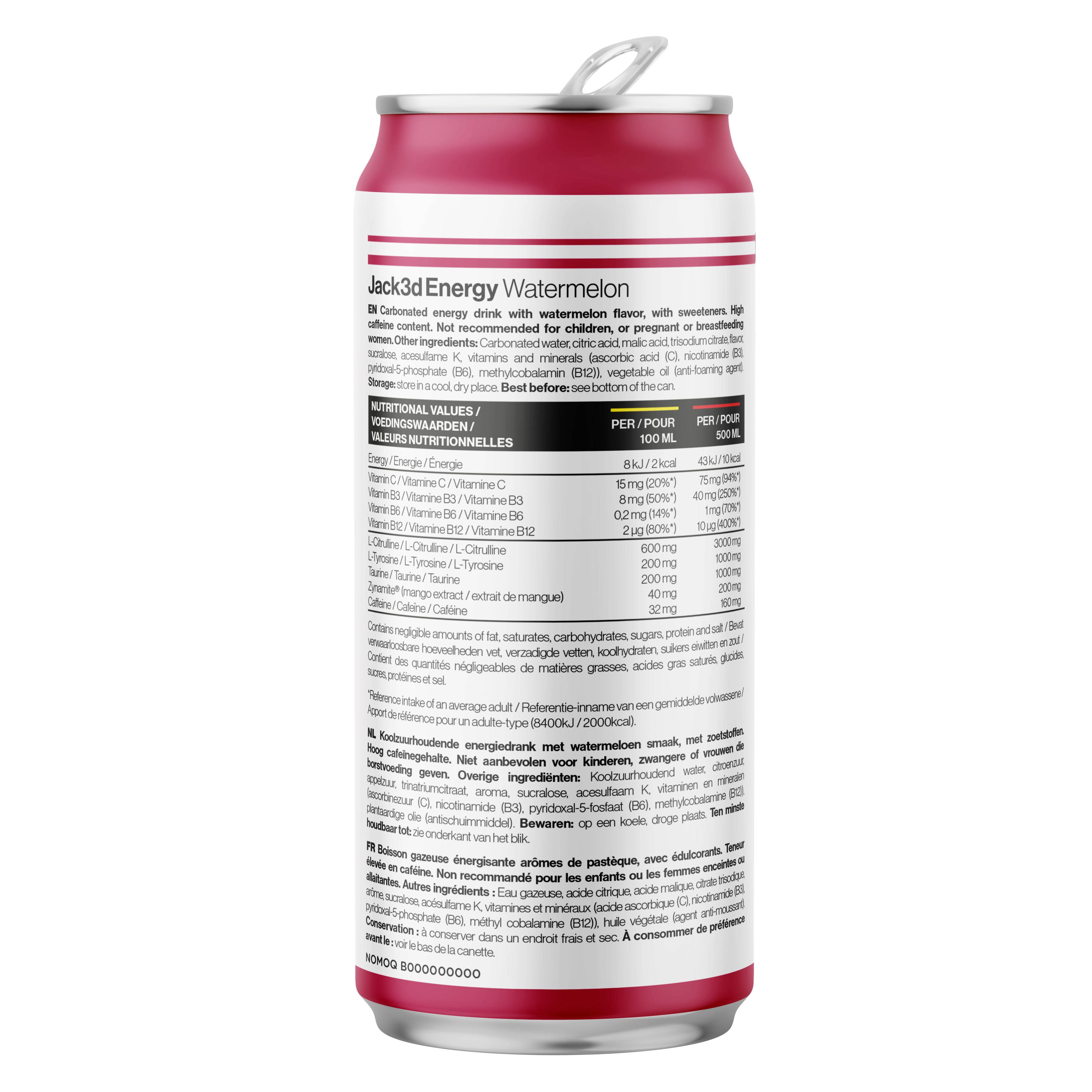 Jack3d Energy Pastèque (12 x 500 ml)