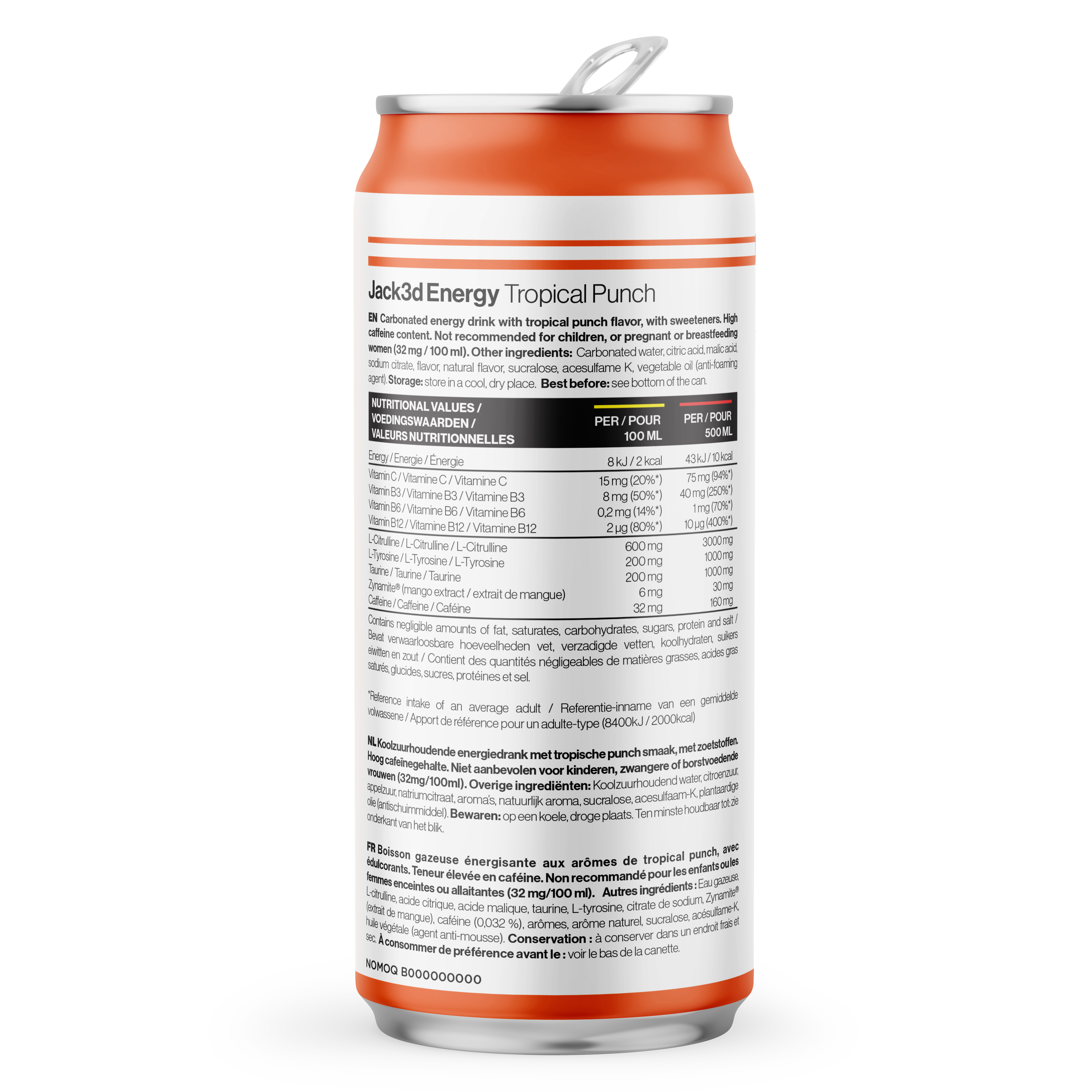 Jack3d Energy Tropical Punch (1 x 500 ml)