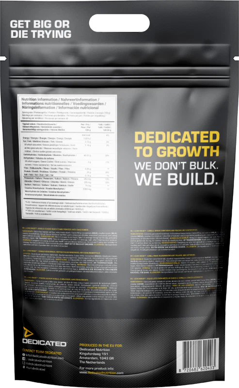 Dedicated Nutrition Lean Mass Gainer Vanille (6000 g)