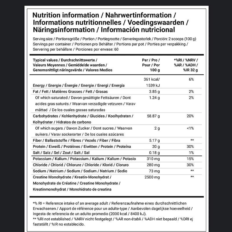 Dedicated Nutrition Lean Mass Gainer Vanille (6000 g)