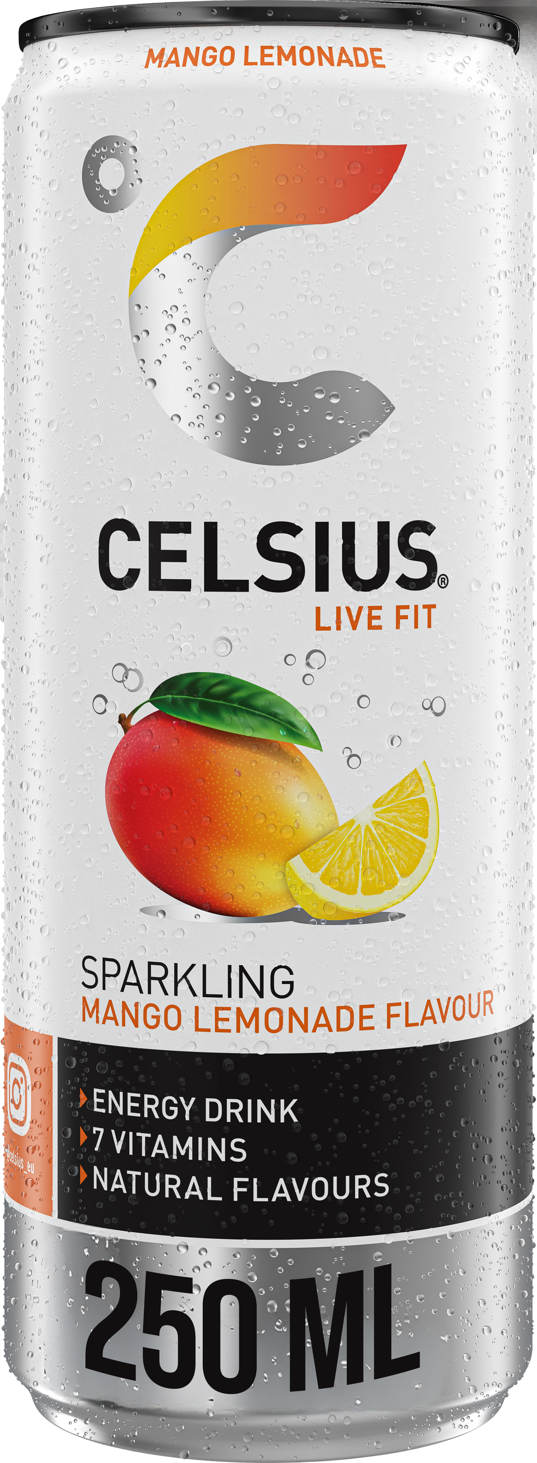 Celsius Sparkling Energy Drink Mango Lemonade (12 x 250 ml)